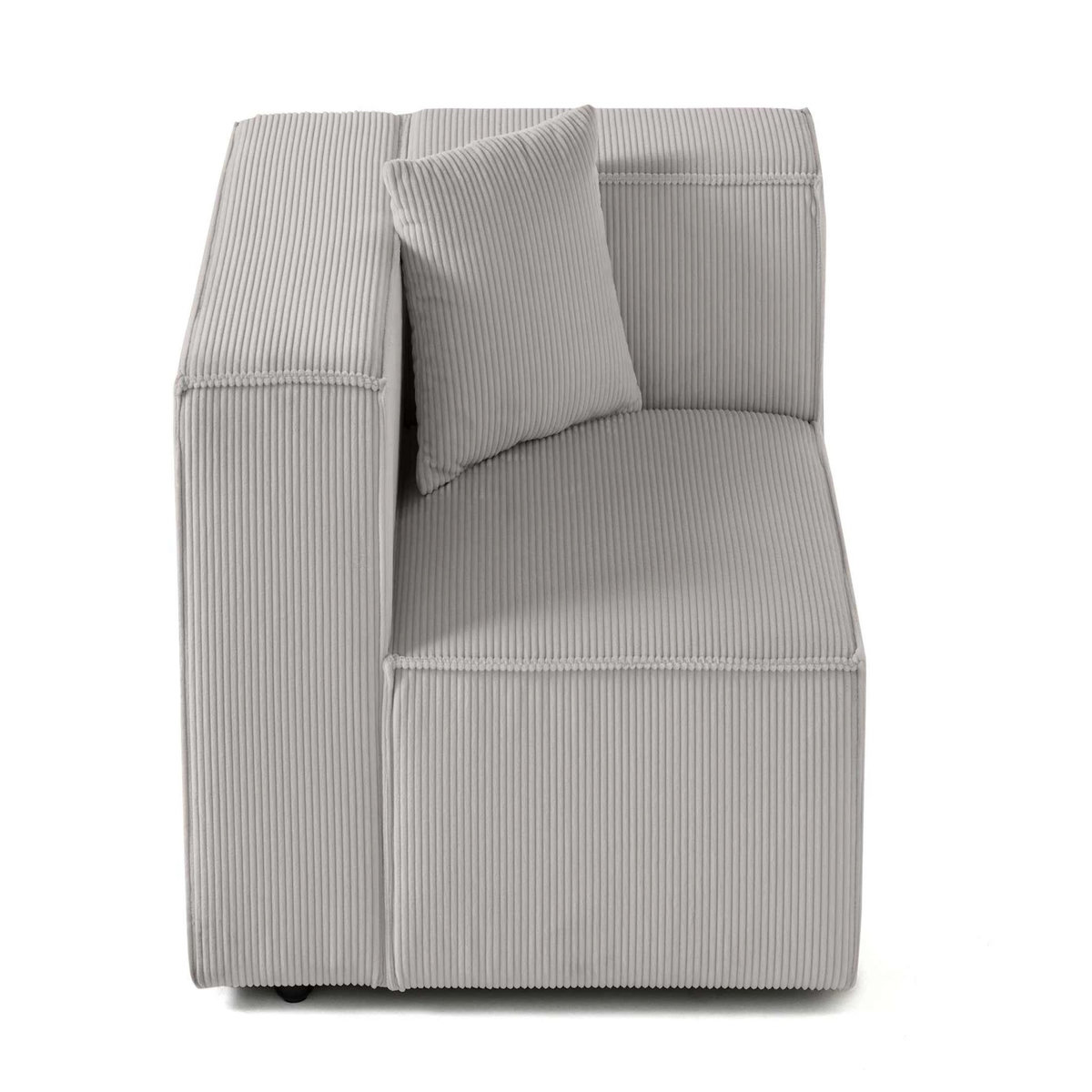 LISA DESIGN Arty - module d'assise gauche - en velours côtelé