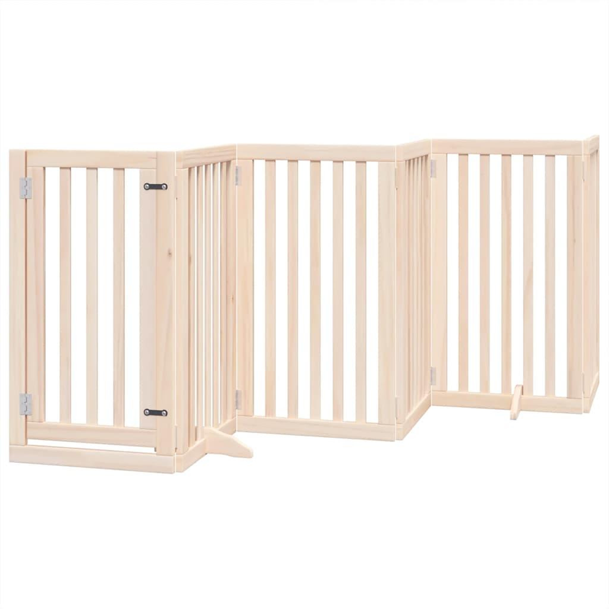 Voir la diapositive 3 : VIDAXL Barriere pour chien porte pliable 12 panneaux bois de peuplier