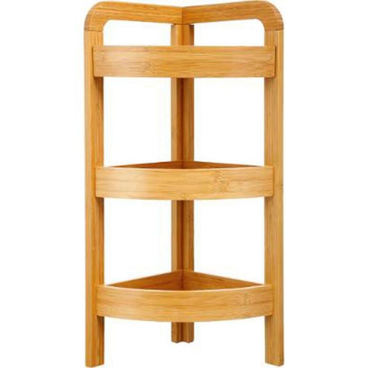 FIVE Étagère d'Angle 3 Niveaux  Bambou  61cm Naturel