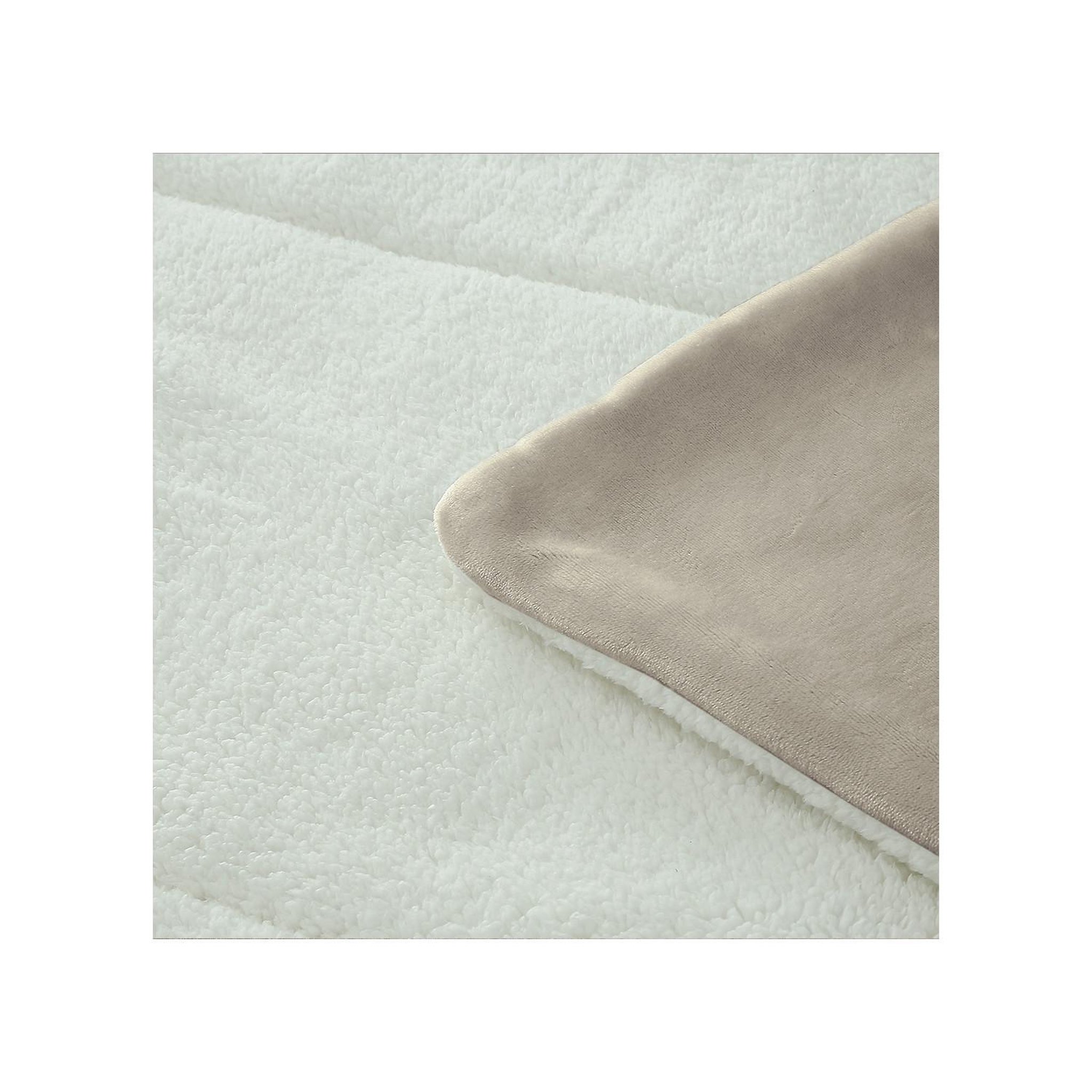Voir la diapositive 4 : SOLEIL D'OCRE Couette polaire microfibre doublé sherpa bicolore, par soleil d'ocre