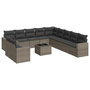 Voir la diapositive 2 : VIDAXL Salon de jardin avec coussins 12 pcs gris resine tressee