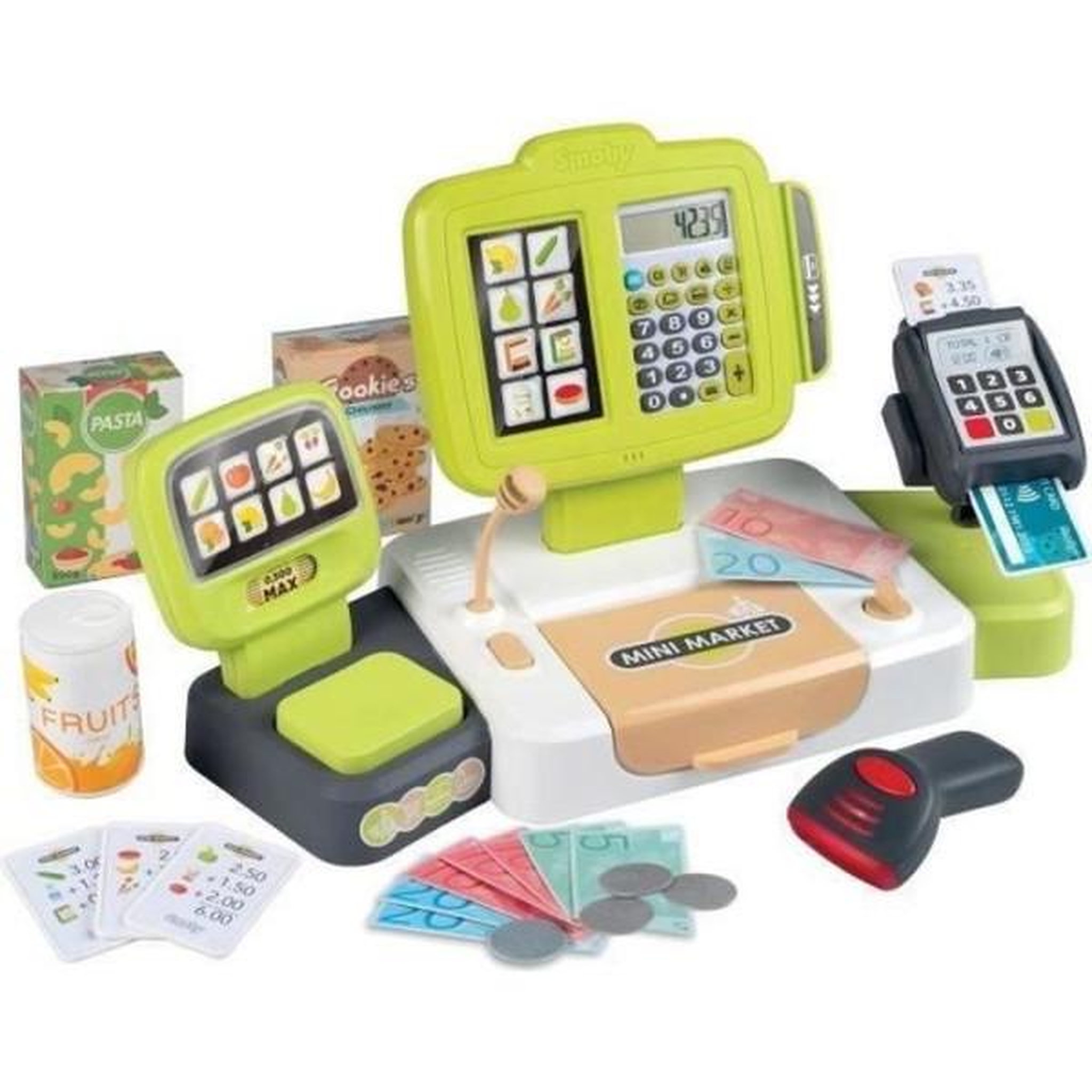 SMOBY Smoby grande caisse enregistreuse - 30 accessoires inclus - des 3 ans