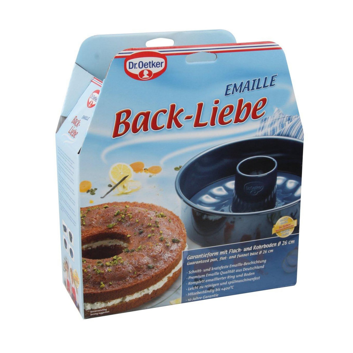 DR.OETKER Moule à manqué et savarin double fond 26 cm Dr. Oetker Back Liebe