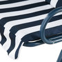 Voir la diapositive 6 : OUTSUNNY Balancelle de jardin 3 places coussins assise dossier bleu blanc rayé