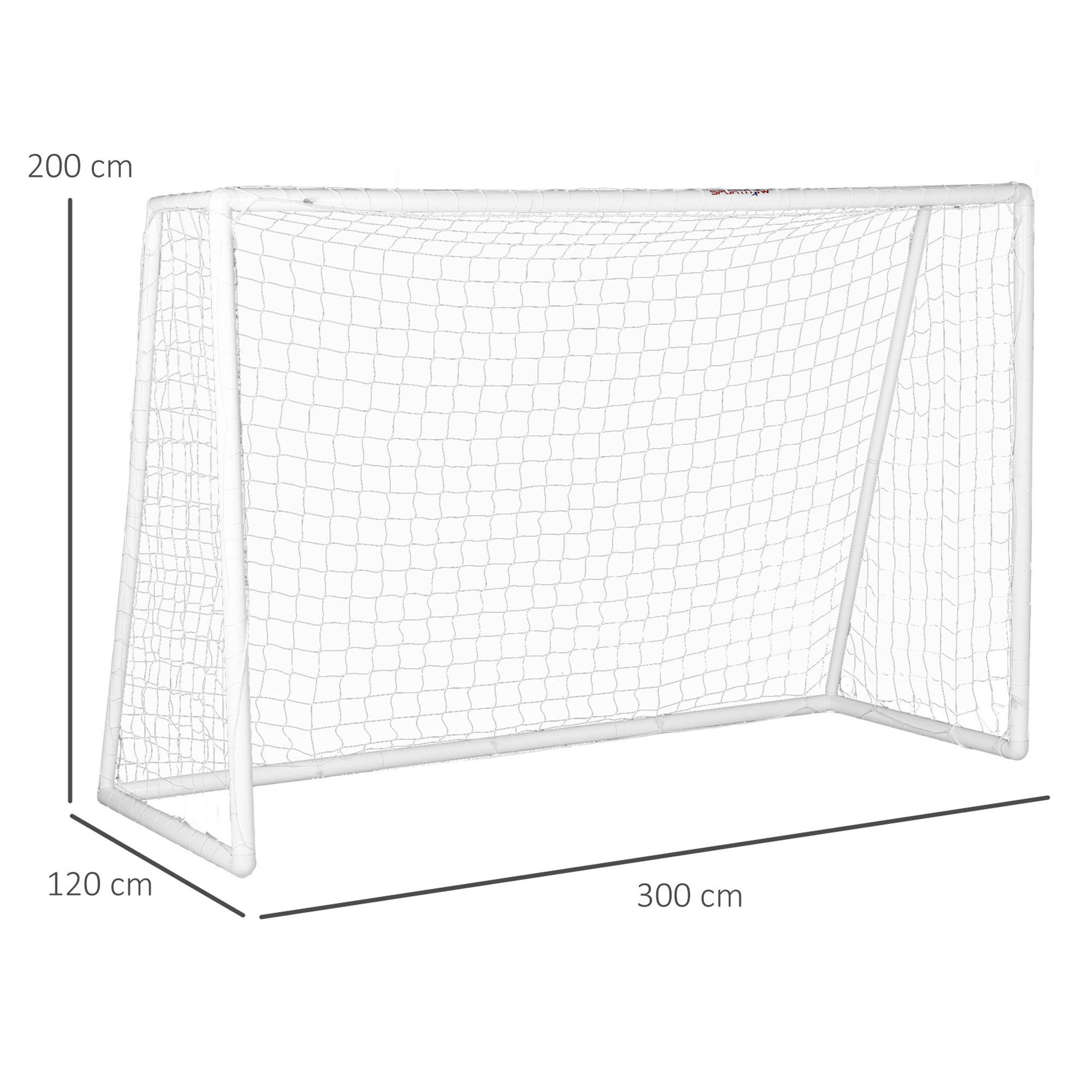 Voir la diapositive 3 : HOMCOM But de football cage de foot but futsal - dim. 3l x 1,2l x 2h m - pvc blanc