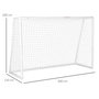 Voir la diapositive 3 : HOMCOM But de football cage de foot but futsal - dim. 3L x 1,2l x 2H m - PVC blanc