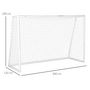 Voir la diapositive 3 : HOMCOM But de football cage de foot but futsal - dim. 3L x 1,2l x 2H m - PVC blanc