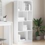 Voir la diapositive 1 : VIDAXL Bibliotheque blanc 57x28,5x141 cm bois d'ingenierie