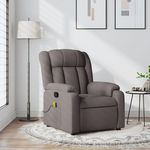 VIDAXL Fauteuil de massage inclinable Taupe Tissu