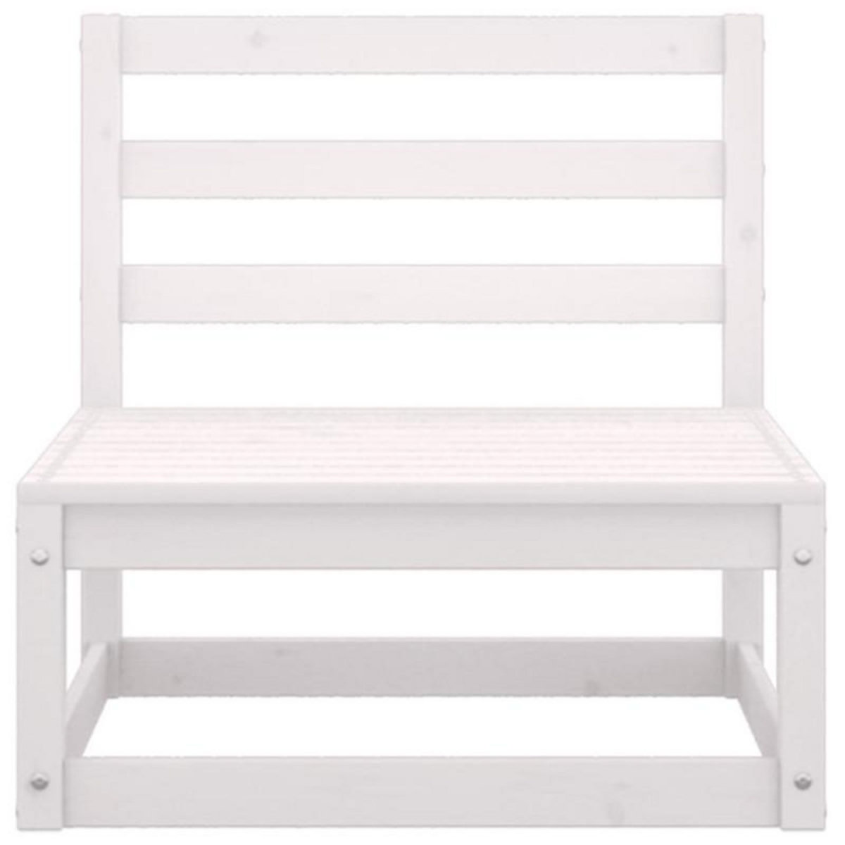 VIDAXL Salon de jardin 3 pcs avec coussins Blanc Bois de pin massif