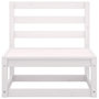 Voir la diapositive 3 : VIDAXL Salon de jardin 3 pcs avec coussins Blanc Bois de pin massif