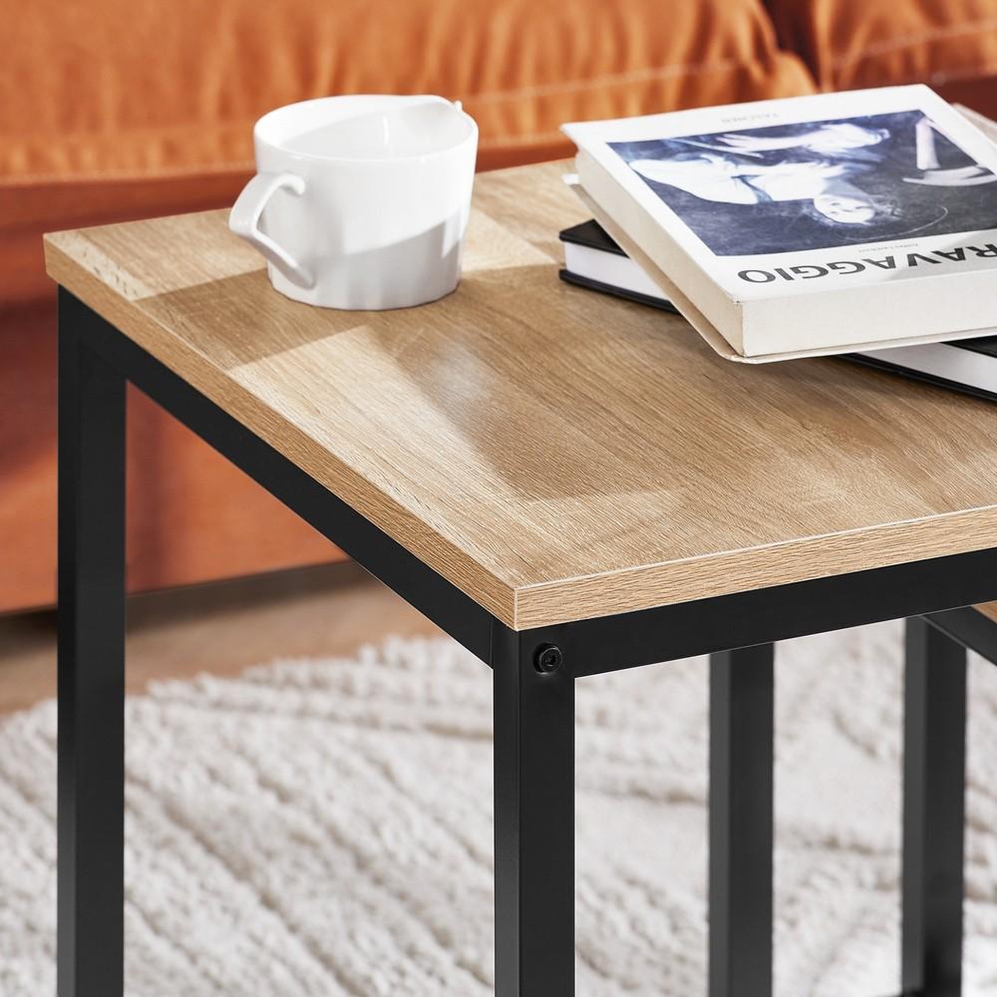 Voir la diapositive 5 : SOBUY SoBuy - Lot De 2 Tables D'appoint - Industriel - FBT42