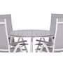 Voir la diapositive 4 : Paris Prix Ensemble Table de Jardin & 4 Chaises  Break & Alabny  120cm Gris