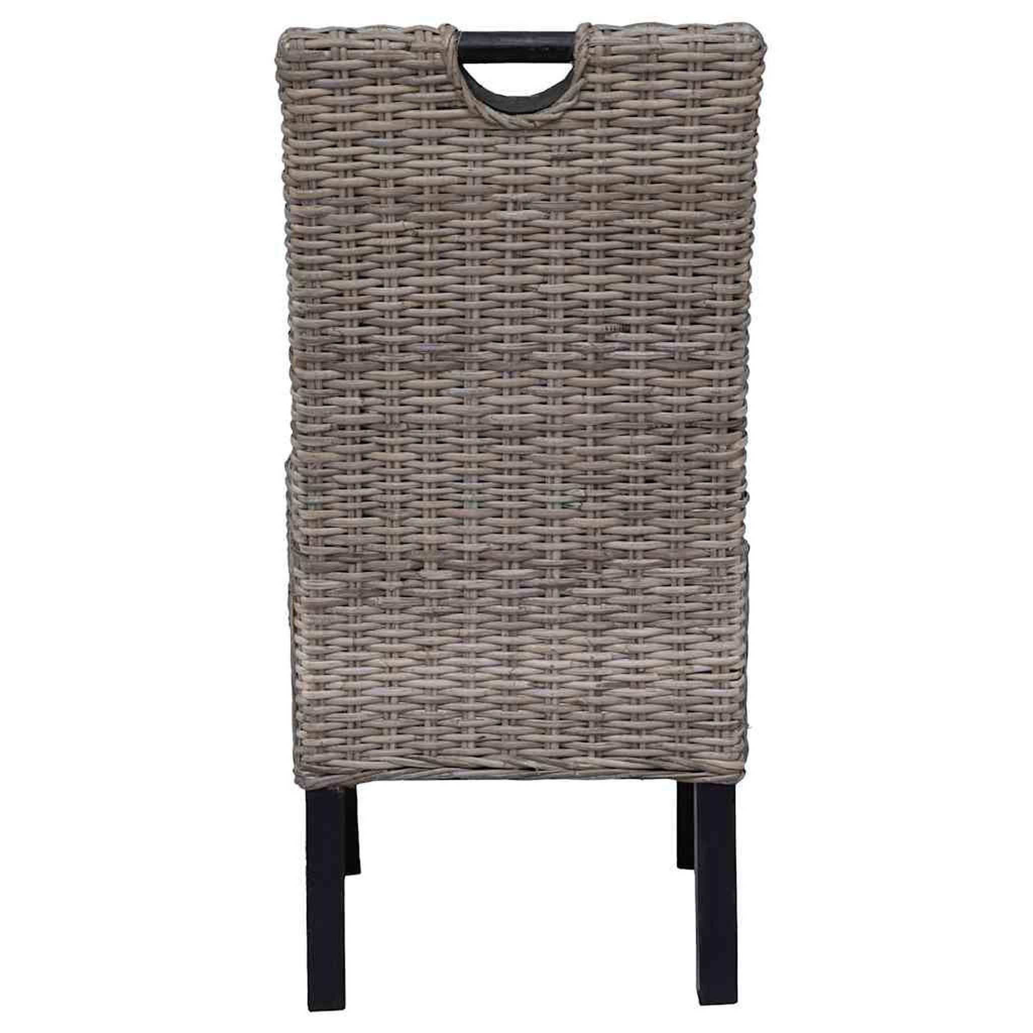 Voir la diapositive 4 : VIDAXL Chaises a manger lot de 2 rotin Kubu bois de manguier