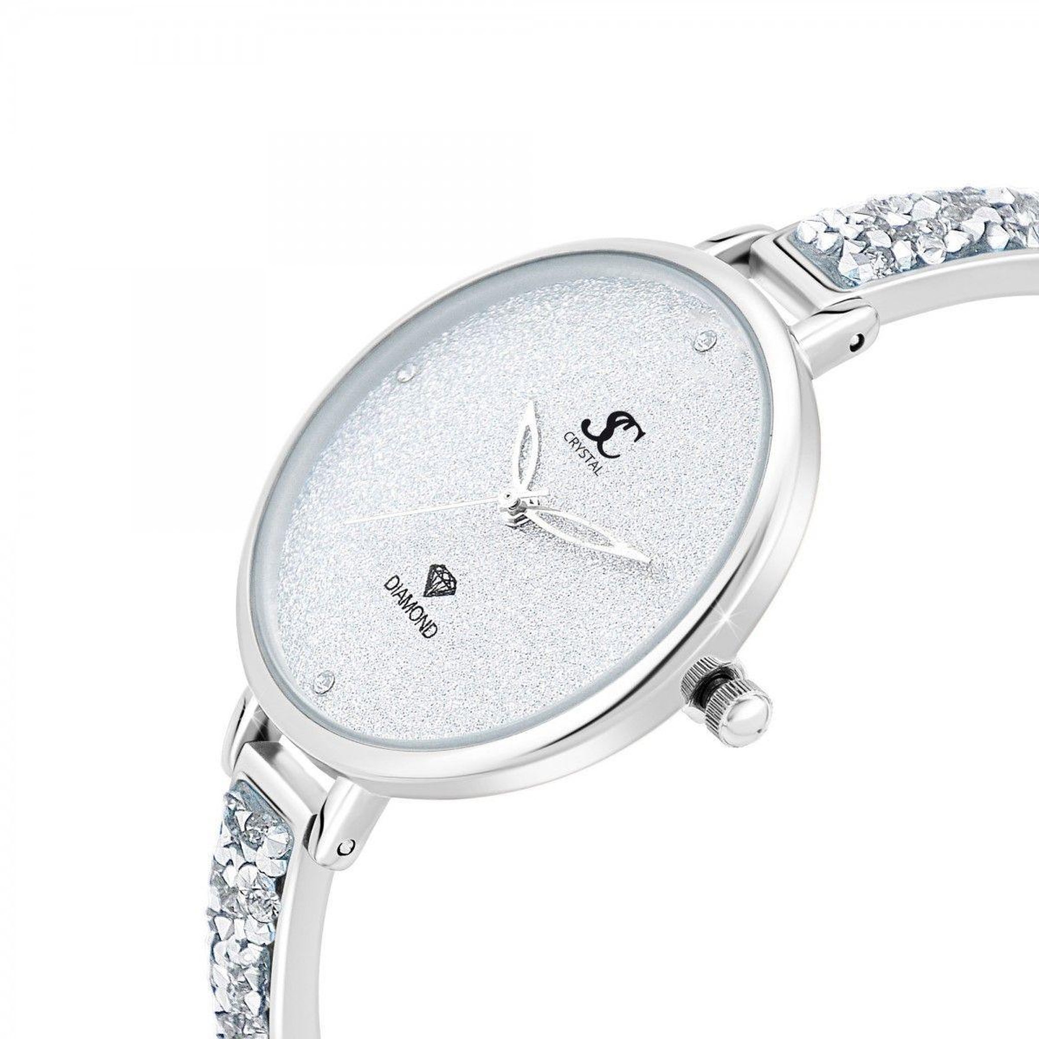 Voir la diapositive 3 : SC CRYSTAL Montre Nola SC Crystal ornée de 4 Cristaux scintillants