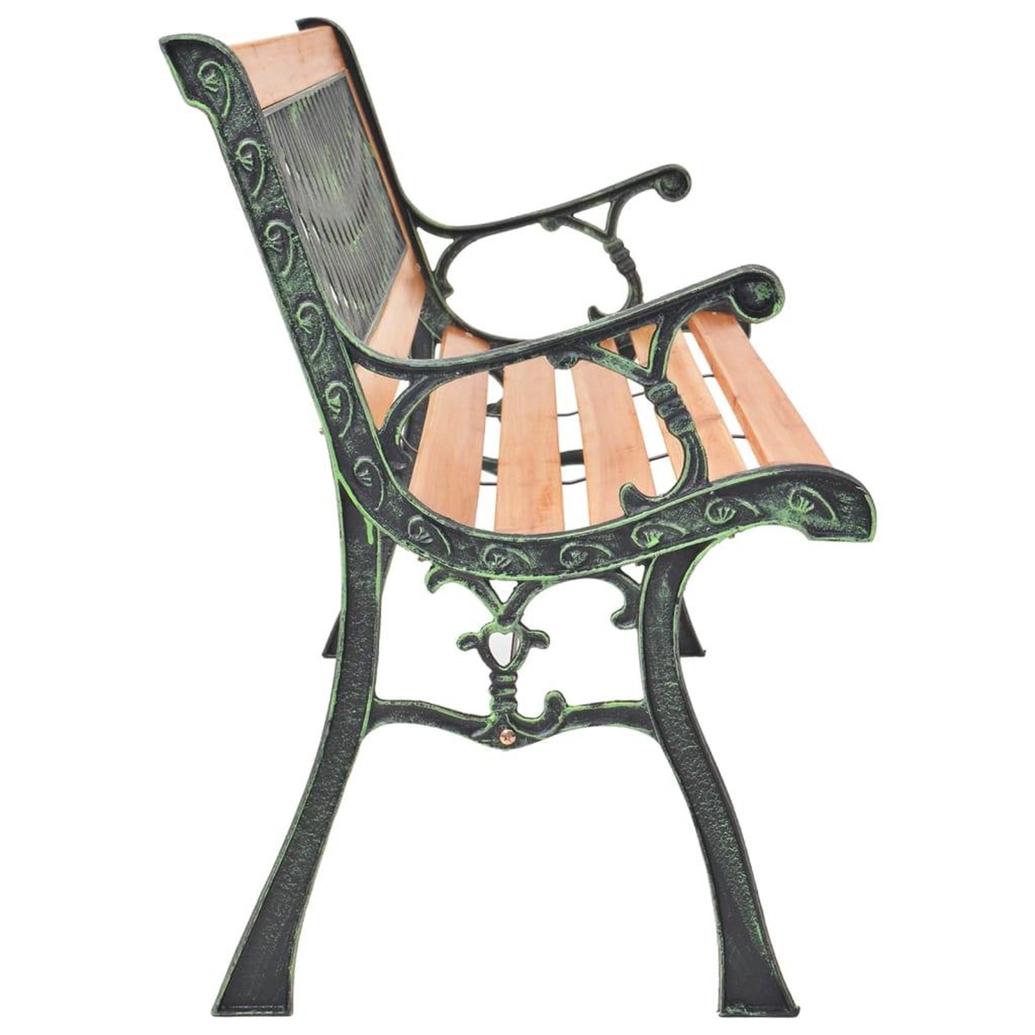 Voir la diapositive 3 : VIDAXL Banc de jardin 116 cm Fonte et bois massif de sapin