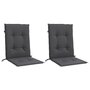 Voir la diapositive 3 : VIDAXL Coussins de chaise a dossier bas lot de 2 anthracite melange