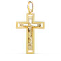 Voir la diapositive 1 : L'ATELIER D'AZUR Pendentif  - Médaille Christ sur la Croix Or 18 Carats 750 Jaune - Chaine Offerte