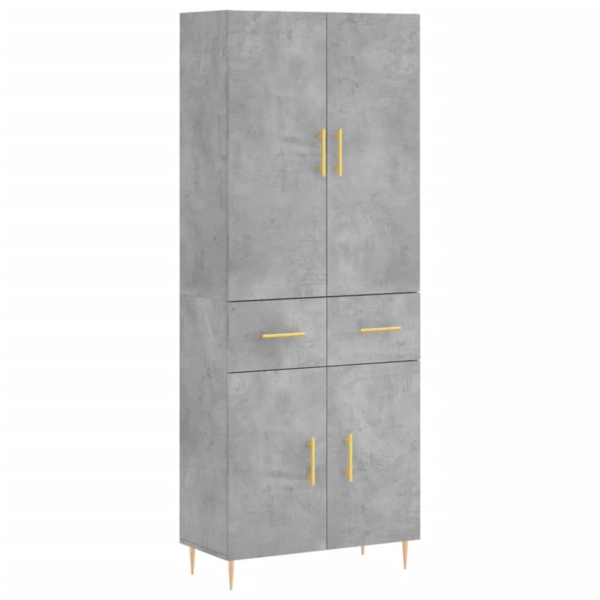 Voir la diapositive 2 : VIDAXL Buffet haut Gris beton 69,5x34x180 cm Bois d'ingenierie