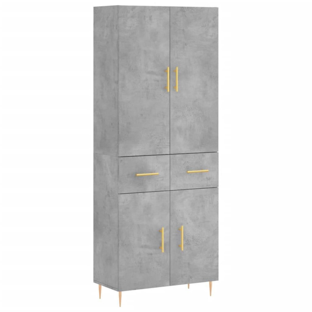 VIDAXL Buffet haut Gris beton 69,5x34x180 cm Bois d'ingenierie