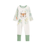 Petit Béguin Pyjama bébé avec pieds retroussables Kanha. Coloris disponibles : Beige