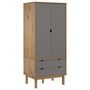 Voir la diapositive 2 : VIDAXL Garde-robe OTTA Marron et gris 76,5x53x172 cm Bois massif pin