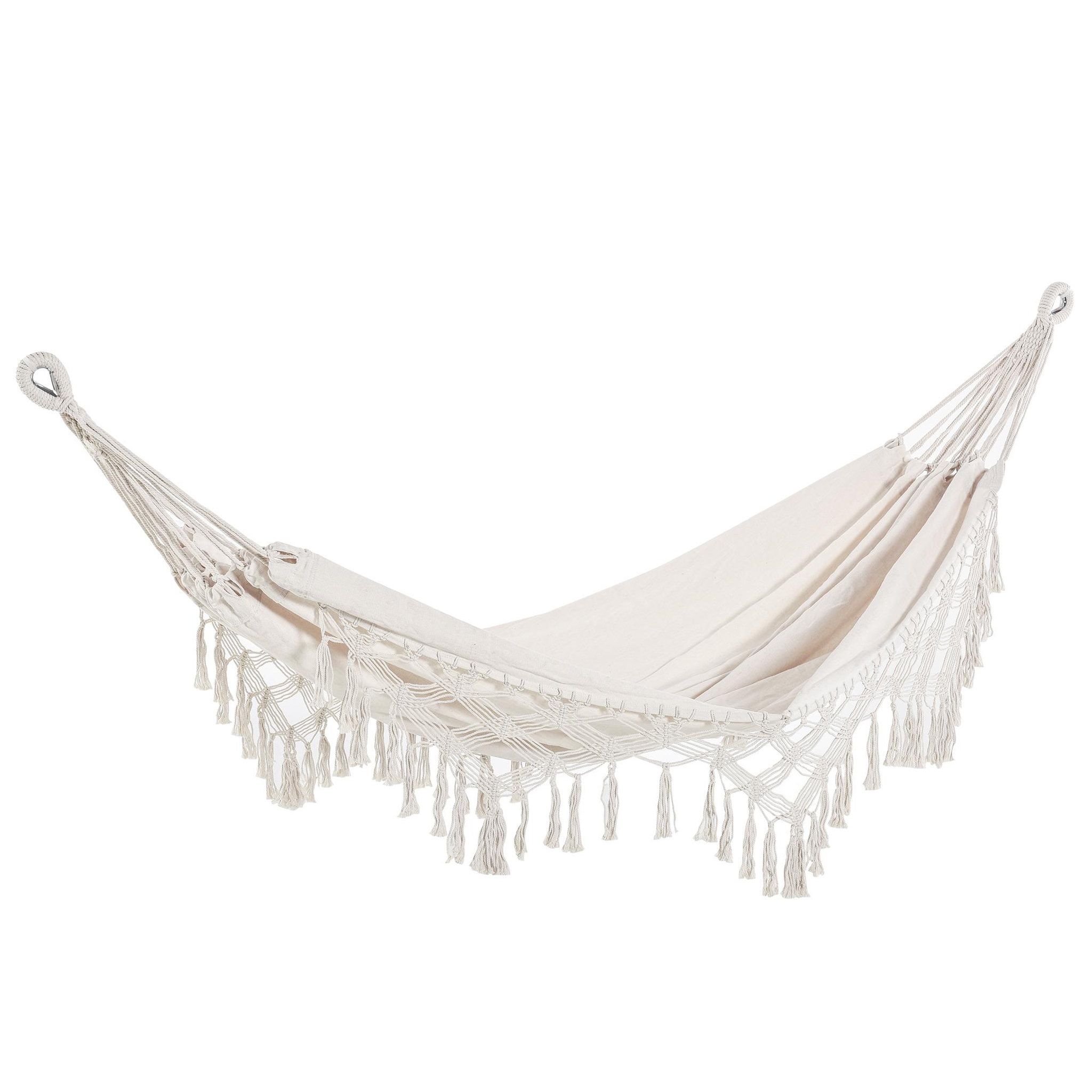 Voir la diapositive 1 : OUTSUNNY Hamac de voyage portable style bohème chic toile de hamac dim. totales 2,88L x 1,5l m coton polyester beige