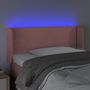 Voir la diapositive 4 : VIDAXL Tete de lit a LED Rose 103x16x78/88 cm Velours