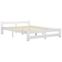 Voir la diapositive 2 : VIDAXL Cadre de lit sans matelas blanc bois de pin massif 160x200 cm