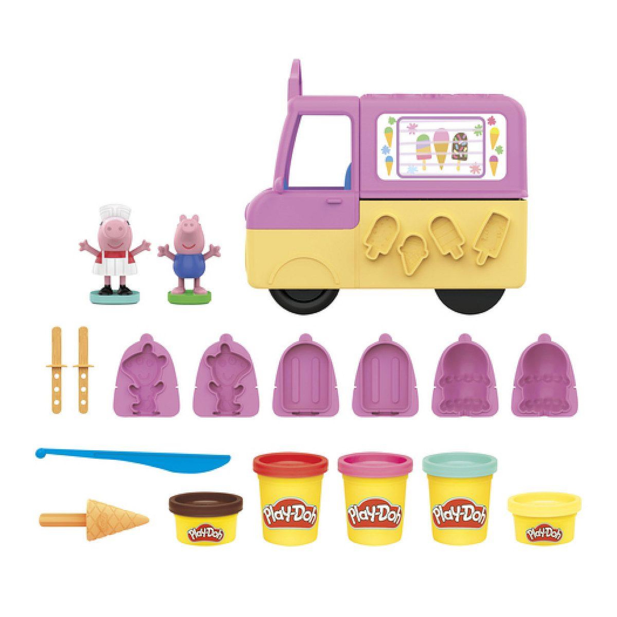 HASBRO Play-doh peppa et le camion de glaces