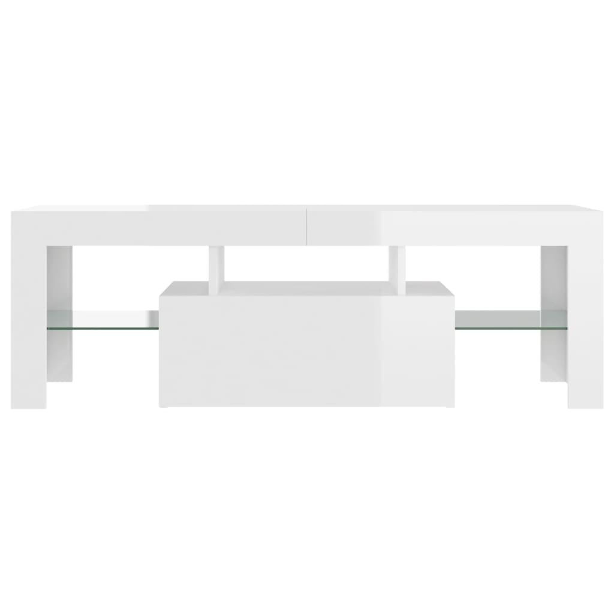 Voir la diapositive 5 : VIDAXL Meuble TV avec lumieres LED blanc brillant 120x35x40 cm