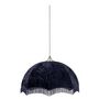 Voir la diapositive 1 : Paris Prix Lampe Suspension  Velours  95cm Bleu