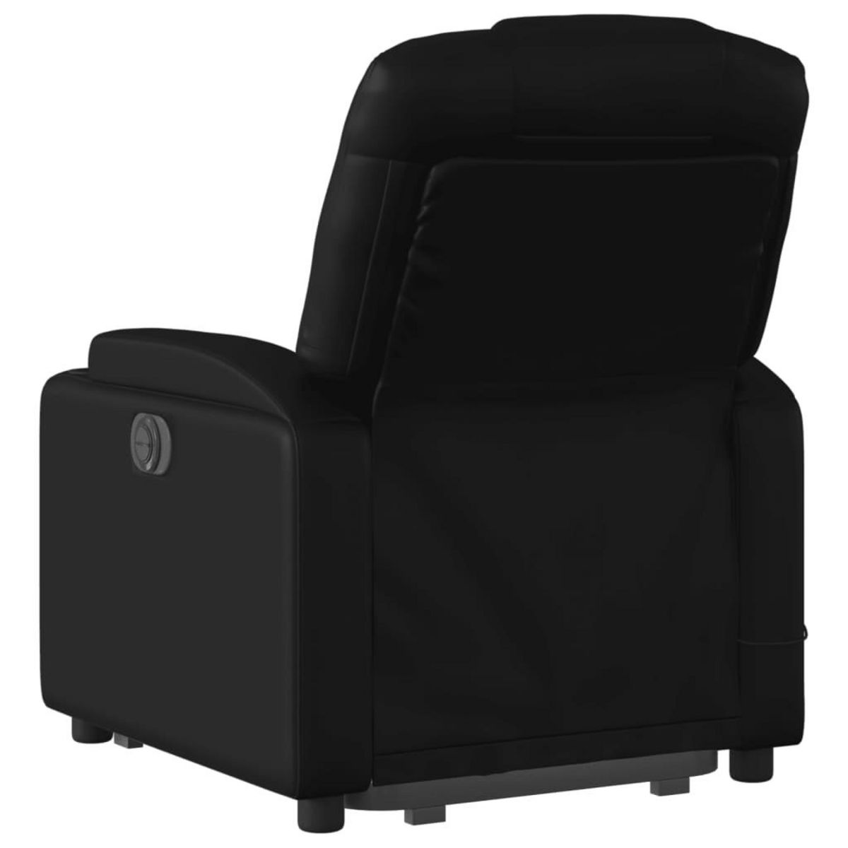 VIDAXL Fauteuil inclinable de massage electrique noir similicuir