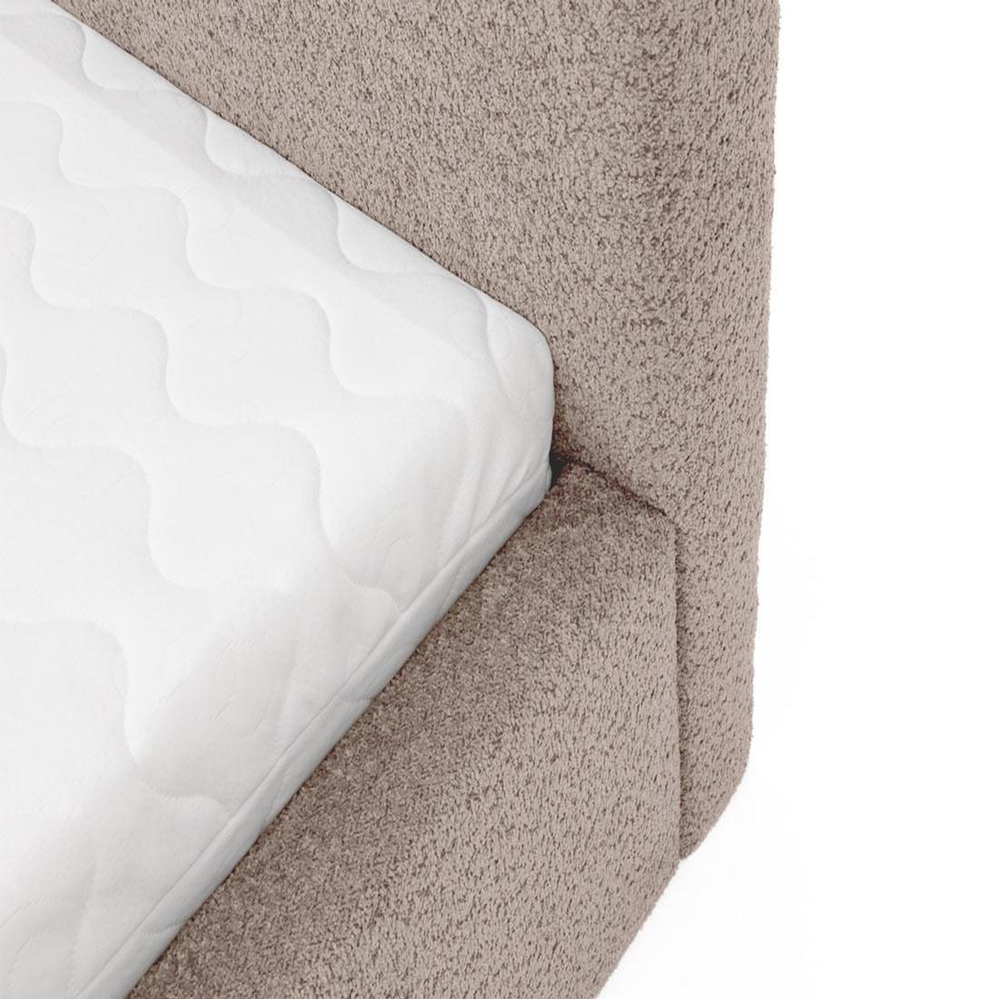 Voir la diapositive 4 : BEST MOBILIER Orane - lit coffre - 160x200 cm - en tissu bouclette
