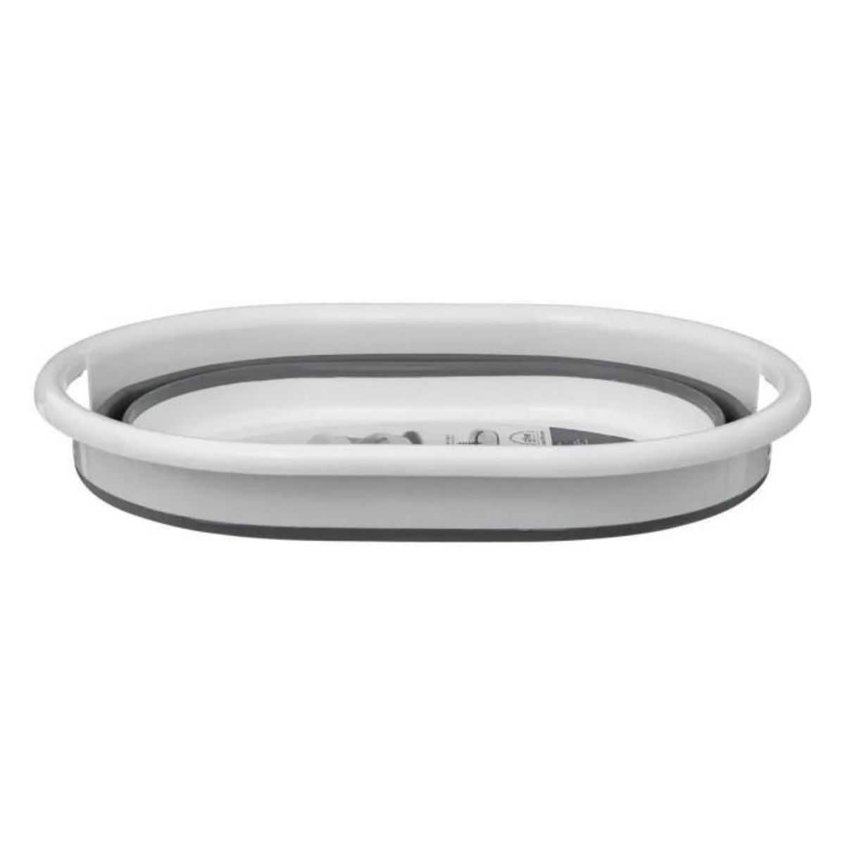 FIVE Corbeille à Linge  Rétractable  21L Blanc & Gris