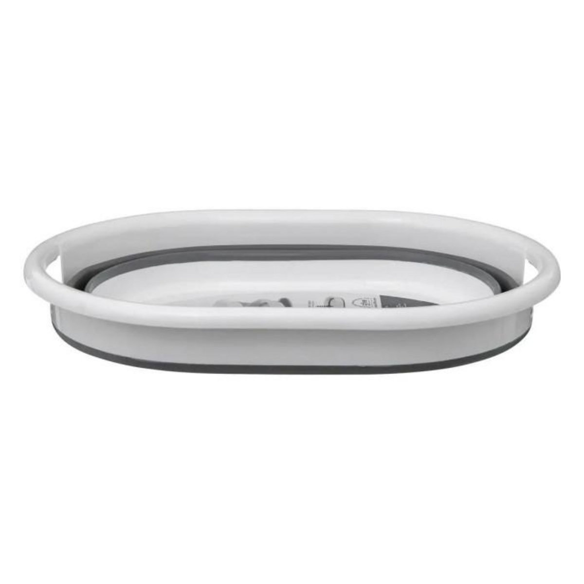 FIVE Corbeille à Linge  Rétractable  21L Blanc & Gris