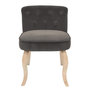Voir la diapositive 2 : Paris Prix Fauteuil en Velours Design  Eleonor  68cm Gris