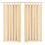VIDAXL Rideau occultant avec boucles 2 pcs 140 x 225 cm Beige