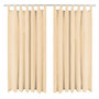 Voir la diapositive 1 : VIDAXL Rideau occultant avec boucles 2 pcs 140 x 225 cm Beige