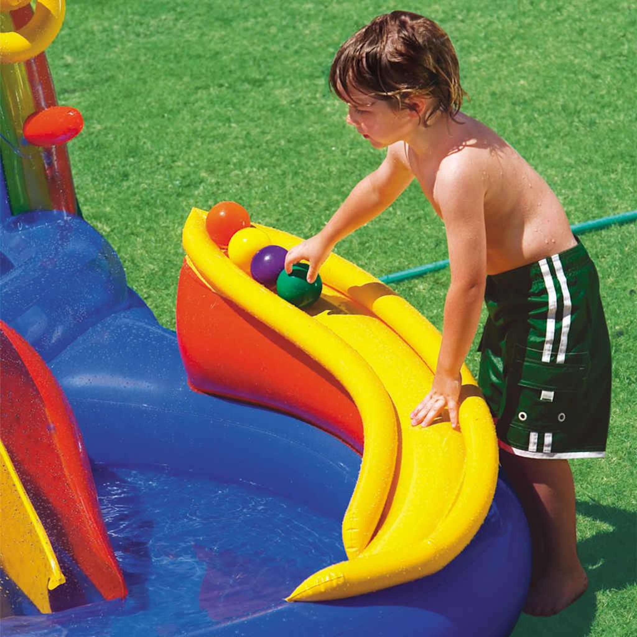 Voir la diapositive 4 : INTEX Intex piscine gonflable rainbow ring play center 297x193x135cm 57453np