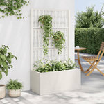 VIDAXL Jardiniere avec treillis blanc 80x36x140 cm PP