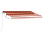 Voir la diapositive 4 : VIDAXL Auvent manuel retractable sur pied 300x250 cm Orange et marron