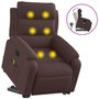 Voir la diapositive 2 : VIDAXL Fauteuil inclinable de massage Marron fonce Tissu