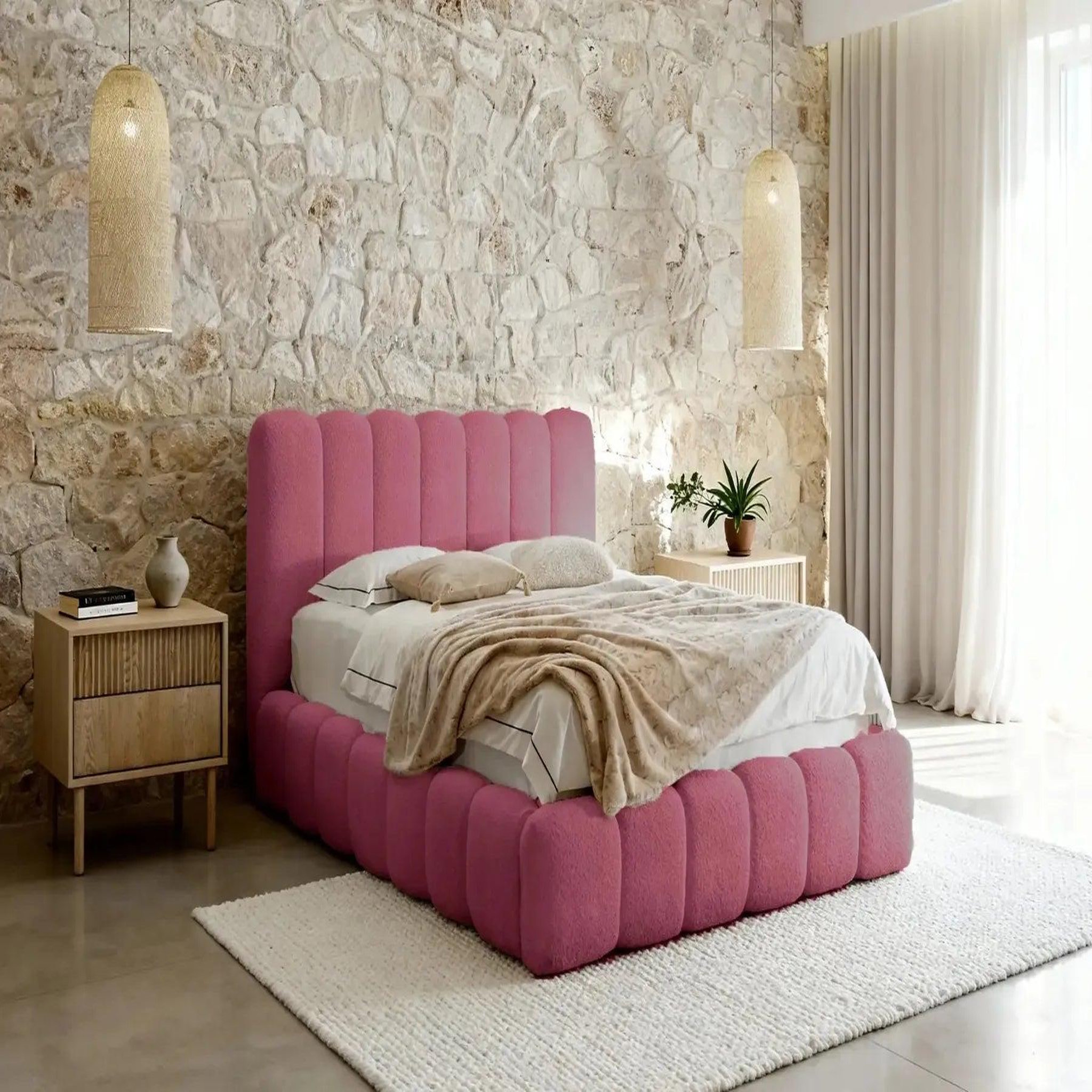 Voir la diapositive 2 : CASANOVA PARIS Garance - lit coffre tissu chenille