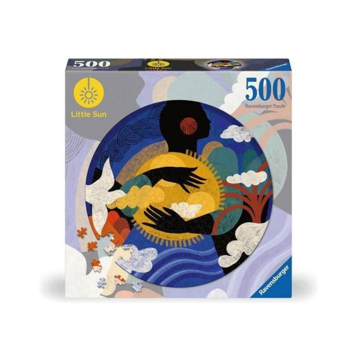 RAVENSBURGER Puzzle rond 500 pieces Ressentir, Little Sun, Adultes et enfants des 10 ans, Puzzle de qualité supérieure, Encastrement parfai