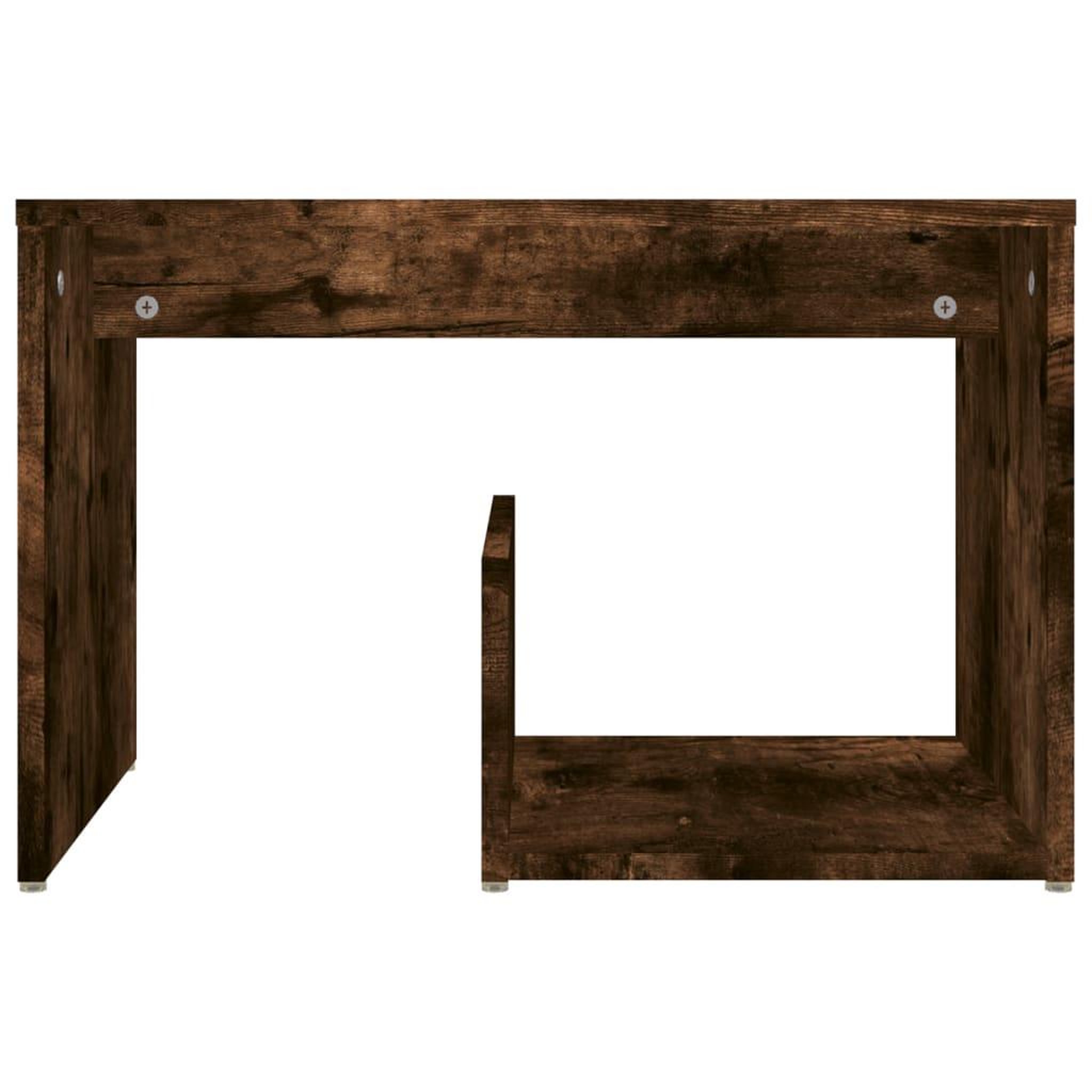 Voir la diapositive 4 : VIDAXL Table d'appoint Chene fume 59x36x38 cm Bois d'ingenierie