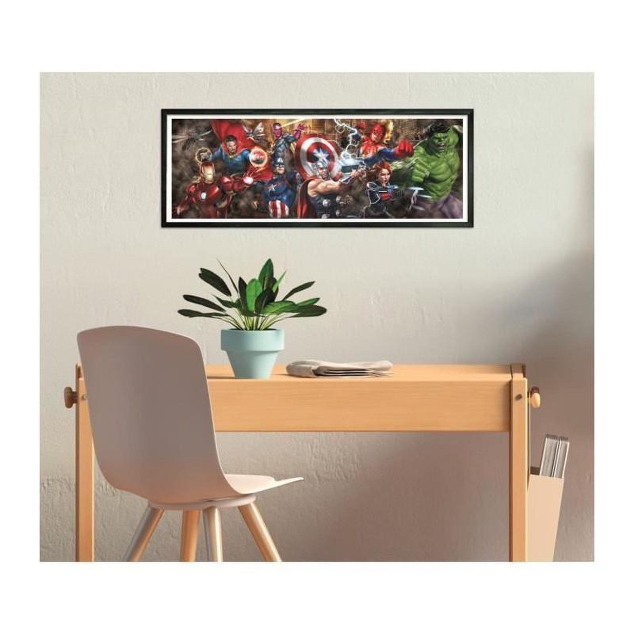 Voir la diapositive 4 : CLEMENTONI Puzzle 1000 pièces Marvel Avengers panorama – Puzzle adulte – Format compact – Clementoni