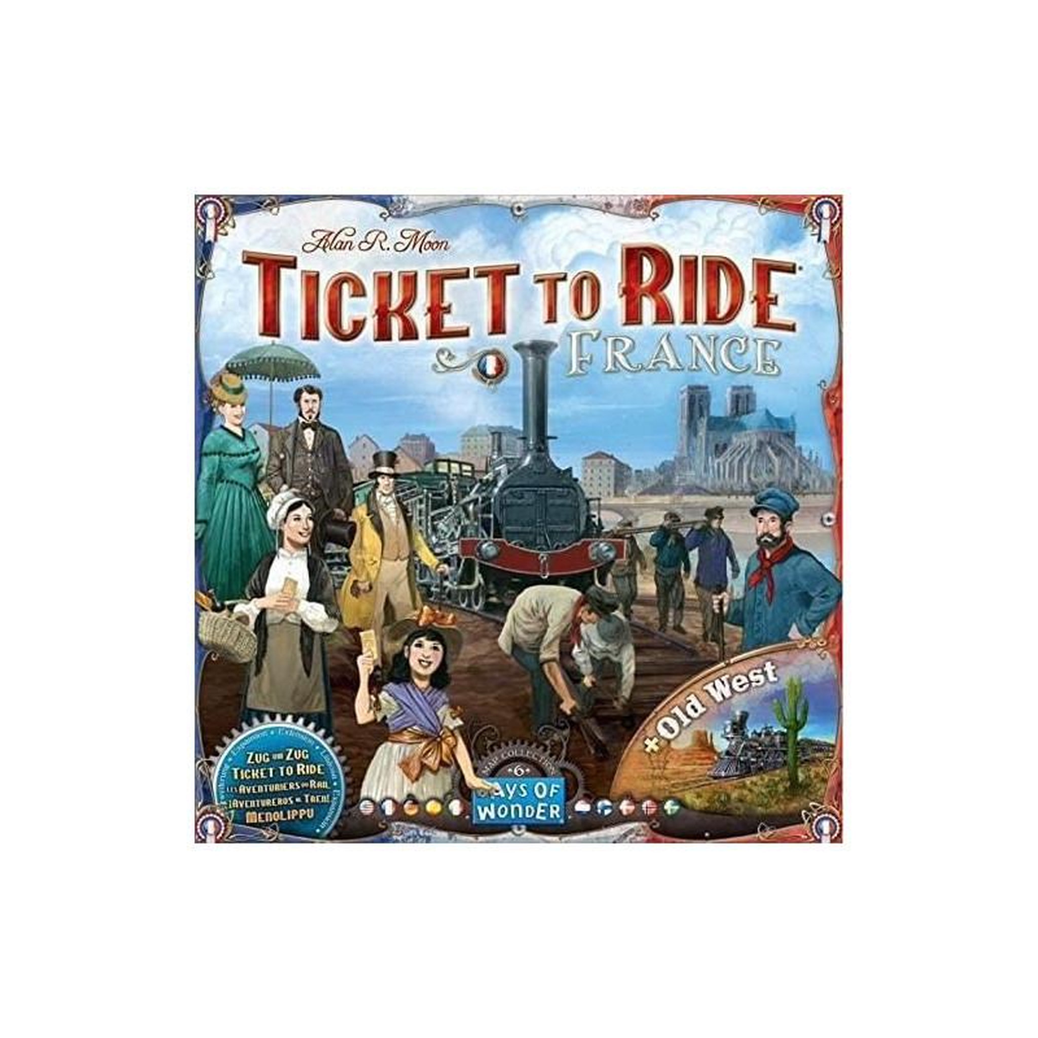Voir la diapositive 2 : Asmodee Les Aventuriers du Rail -  Extension : France/Old West -  Asmodee - Jeu de societe - Jeu de plateau