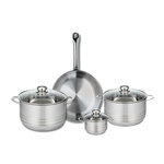 ELO Ensemble de 1 Poêle de cuisson 28 cm et 3 faitouts 12, 20 et 24 cm Elo Profi Brillant