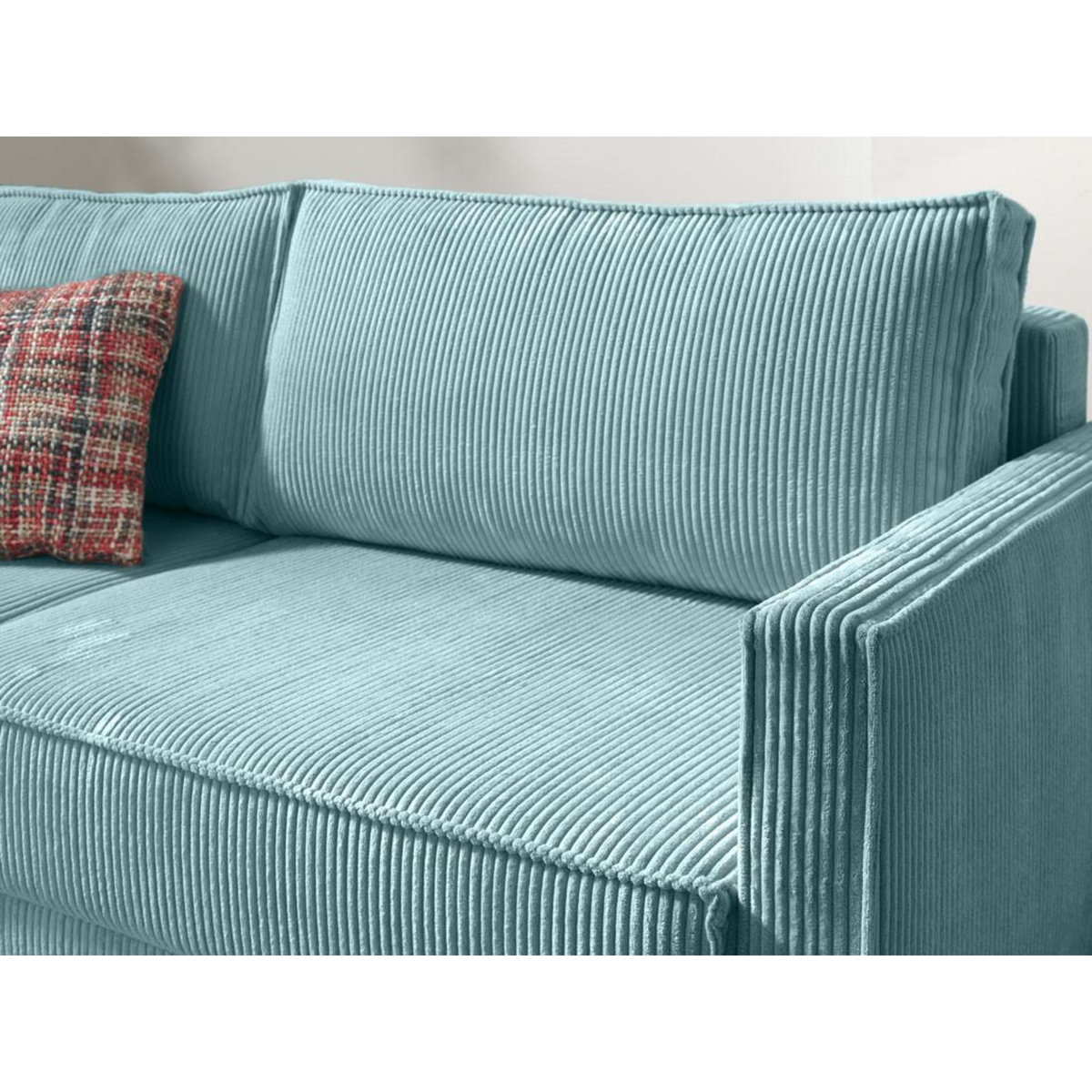 LISA DESIGN Charlie - canapé 3 places convertible avec coffre - en velours côtelé